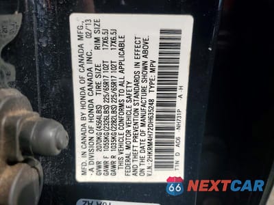 Zdjęcie 13 z 13 samochodu: 2013 HONDA CR-V EXL VIN:2HKRM4H72DH635248 - miniatura