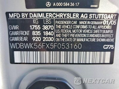 Zdjęcie 12 z 12 samochodu: 2005 MERCEDES-BENZ SLK 350 VIN:WDBWK56FX5F053160 - miniatura