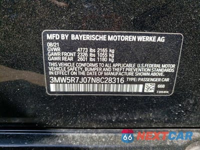 Zdjęcie 12 z 12 samochodu: 2022 BMW 330XI VIN:3MW5R7J07N8C28316 - miniatura