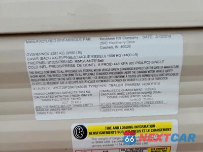 Zdjęcie 10 z 10 samochodu: 2019 KEYSTONE HIDEOUT CAMPER VIN:4YDT29F28K7248038 - miniatura