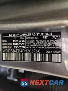 Zdjęcie 12 z 12 samochodu: 2015 MERCEDES-BENZ CLA 250 VIN:WDDSJ4EB4FN206768 - miniatura