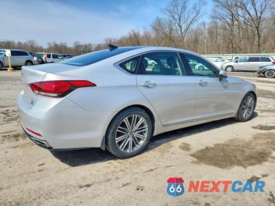 Trzecie zdjęcie samochodu z tyłu: 2018 GENESIS G80 3.8 VIN:KMHGN4JE9JU251669 - miniatura