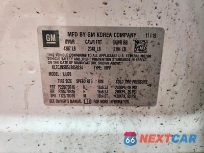 Zdjęcie 14 z 14 samochodu: 2020 CHEVROLET TRAX LS VIN:KL7CJNSB5LB059234 - miniatura