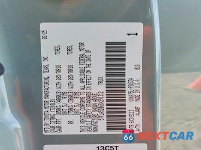 Zdjęcie 12 z 12 samochodu: 2025 TOYOTA TUNDRA SR5 VIN:5TFLA5DB6SX291312 - miniatura