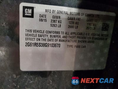 Zdjęcie 12 z 12 samochodu: 2016 CADILLAC XTS PREMIUM COLLECTION VIN:2G61R5S38G9103670 - miniatura