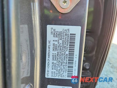 Zdjęcie 12 z 12 samochodu: 2019 HONDA ACCORD SPORT VIN:1HGCV1E36KA108368 - miniatura