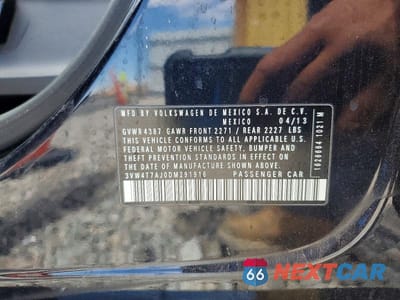 Zdjęcie 13 z 13 samochodu: 2013 VOLKSWAGEN JETTA GLI VIN:3VW4T7AJ0DM291916 - miniatura