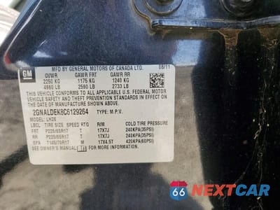Zdjęcie 13 z 13 samochodu: 2012 CHEVROLET EQUINOX LT VIN:2GNALDEK8C6129264 - miniatura