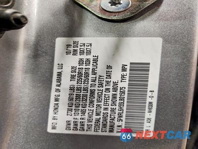 Zdjęcie 13 z 13 samochodu: 2020 HONDA ODYSSEY EX VIN:5FNRL6H55LB015875 - miniatura