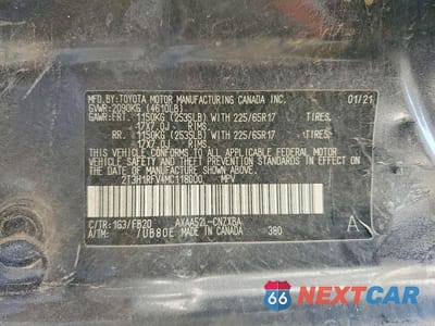 Zdjęcie 13 z 13 samochodu: 2021 TOYOTA RAV4 LE VIN:2T3H1RFV4MC118000 - miniatura