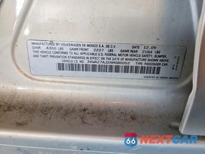 Zdjęcie 12 z 12 samochodu: 2010 VOLKSWAGEN JETTA LIMITED VIN:3VWAZ7AJ2AM080052 - miniatura