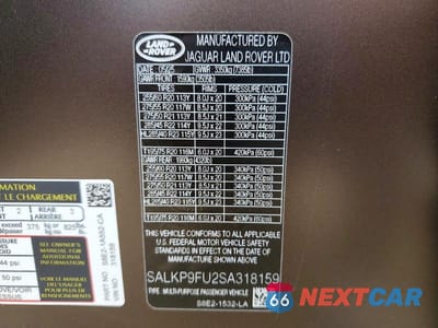 Zdjęcie 13 z 13 samochodu: 2025 LAND ROVER RANGE ROVER SE VIN:SALKP9FU2SA318159 - miniatura
