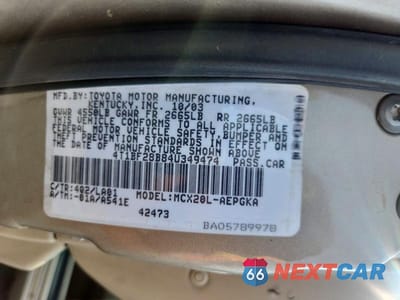 Zdjęcie 12 z 12 samochodu: 2004 TOYOTA AVALON XLS VIN:4T1BF28B84U349474 - miniatura