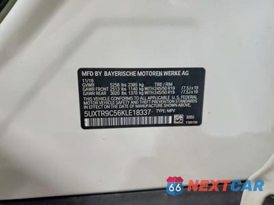 Zdjęcie 14 z 14 samochodu: 2019 BMW X3 XDRIVE30I VIN:5UXTR9C56KLE18337 - miniatura