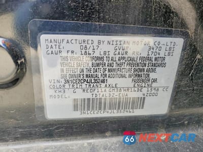 Zdjęcie 14 z 14 samochodu: 2018 NISSAN VERSA NOTE SV VIN:3N1CE2CP4JL352461 - miniatura