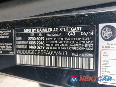 Zdjęcie 12 z 12 samochodu: 2015 MERCEDES-BENZ S 550 VIN:WDDUG8CB5FA099688 - miniatura