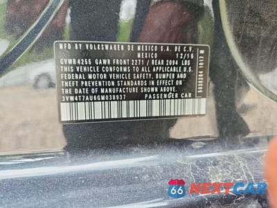 Zdjęcie 12 z 12 samochodu: 2016 VOLKSWAGEN GTI S VIN:3VW4T7AU6GM038937 - miniatura