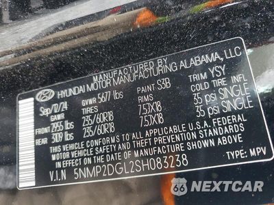 Zdjęcie 13 z 13 samochodu: 2025 HYUNDAI SANTA FE SEL VIN:5NMP2DGL2SH083238 - miniatura
