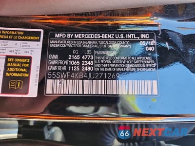 Zdjęcie 12 z 12 samochodu: 2018 MERCEDES-BENZ C 300 4MATIC VIN:55SWF4KB4JU271269 - miniatura