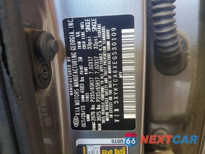 Zdjęcie 13 z 13 samochodu: 2014 KIA SORENTO LX VIN:5XYKTCA6XEG530109 - miniatura