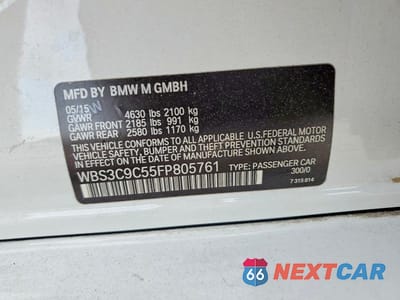 Zdjęcie 13 z 13 samochodu: 2015 BMW M3 VIN:WBS3C9C55FP805761 - miniatura