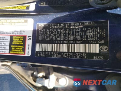 Zdjęcie 12 z 12 samochodu: 2021 TOYOTA CAMRY LE VIN:4T1C11AK9MU572601 - miniatura