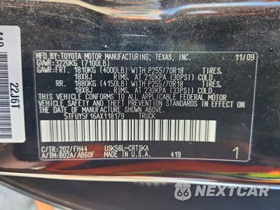 Zdjęcie 12 z 12 samochodu: 2010 TOYOTA TUNDRA DOUBLE CAB SR5 VIN:5TFUY5F16AX118179 - miniatura