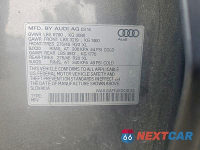 Zdjęcie 12 z 12 samochodu: 2014 AUDI Q7 PREMIUM PLUS VIN:WA1LGAFE4ED018125 - miniatura