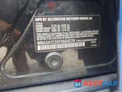 Zdjęcie 12 z 12 samochodu: 2015 BMW 528 XI VIN:WBA5A7C55FD624278 - miniatura