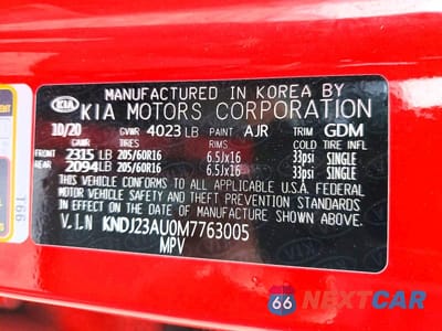 Zdjęcie 12 z 12 samochodu: 2021 KIA SOUL LX VIN:KNDJ23AU0M7763005 - miniatura