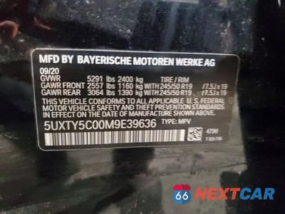 Zdjęcie 13 z 13 samochodu: 2021 BMW X3 XDRIVE30I VIN:5UXTY5C00M9E39636 - miniatura