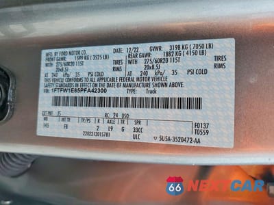 Zdjęcie 13 z 13 samochodu: 2023 FORD F150 SUPERCREW VIN:1FTFW1E85PFA42300 - miniatura