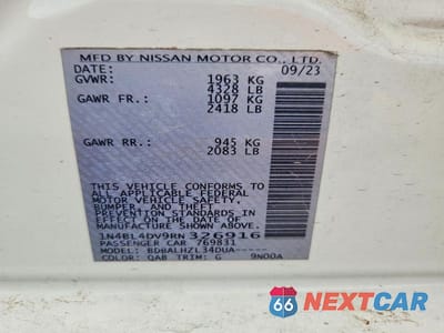 Zdjęcie 13 z 13 samochodu: 2024 NISSAN ALTIMA 2.5 SV VIN:1N4BL4DV9RN326916 - miniatura