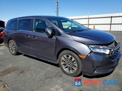 Czwarte zdjęcie samochodu z boku: 2021 HONDA ODYSSEY EXL VIN:5FNRL6H71MB021563 - miniatura