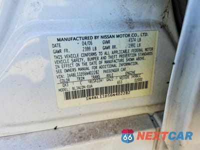 Zdjęcie 12 z 12 samochodu: 2006 NISSAN ALTIMA 3.5 SE VIN:1N4BL11D56N402282 - miniatura
