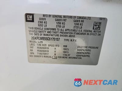 Zdjęcie 14 z 14 samochodu: 2012 GMC TERRAIN SLT VIN:2GKFLWE55C6175157 - miniatura