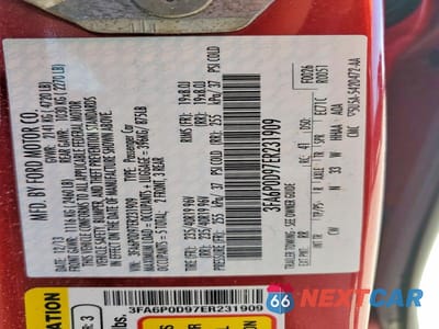Zdjęcie 12 z 12 samochodu: 2014 FORD FUSION TITANIUM VIN:3FA6P0D97ER231909 - miniatura