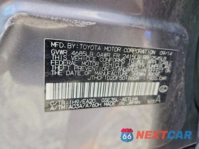 Zdjęcie 12 z 12 samochodu: 2015 LEXUS IS 250 VIN:JTHCF1D20F5018604 - miniatura