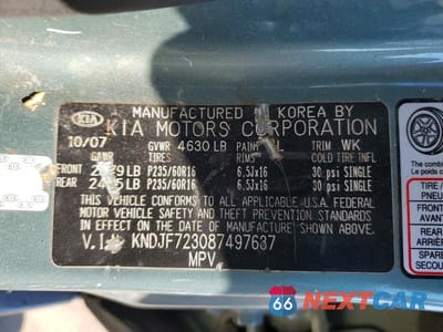 Zdjęcie 13 z 13 samochodu: 2008 KIA SPORTAGE LX VIN:KNDJF723087497637 - miniatura