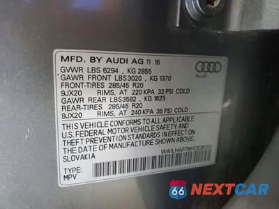 Zdjęcie 13 z 13 samochodu: 2017 AUDI Q7 PREMIUM PLUS VIN:WA1LHAF78HD036162 - miniatura