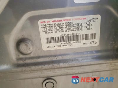 Zdjęcie 14 z 14 samochodu: 2012 MITSUBISHI RVR SE VIN:JA4AH3AU1CZ602965 - miniatura