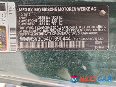 Zdjęcie 13 z 13 samochodu: 2013 MINI COOPER S VIN:WMWSV3C54DT390444 - miniatura