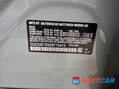 Zdjęcie 12 z 12 samochodu: 2025 BMW X4 XDRIVE30I VIN:5UX33DT09S9Y15415 - miniatura