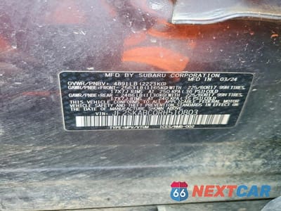 Zdjęcie 13 z 13 samochodu: 2024 SUBARU FORESTER VIN:JF2SKABC0RH510803 - miniatura