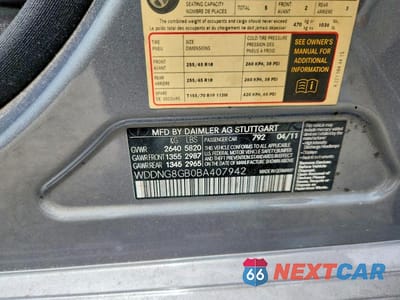 Zdjęcie 12 z 12 samochodu: 2011 MERCEDES-BENZ S 550 4MATIC VIN:WDDNG8GB0BA407942 - miniatura