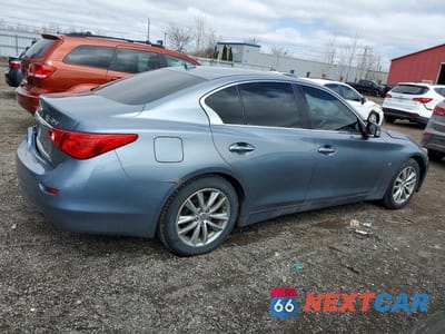 Trzecie zdjęcie samochodu z tyłu: 2014 INFINITI Q50 BASE VIN:JN1BV7AR8EM682953 - miniatura