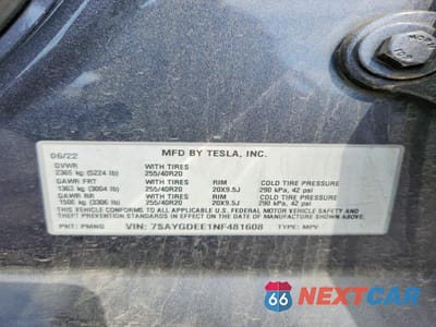 Zdjęcie 13 z 13 samochodu: 2022 TESLA MODEL Y VIN:7SAYGDEE1NF481608 - miniatura