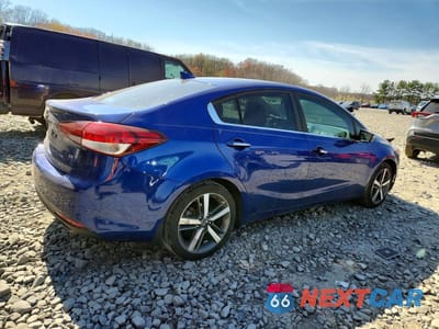 Trzecie zdjęcie samochodu z tyłu: 2017 KIA FORTE EX VIN:3KPFL4A84HE116642 - miniatura