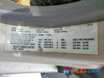 Zdjęcie 12 z 12 samochodu: 2005 CHEV COLORADO VIN:1GCDT136058148785 - miniatura