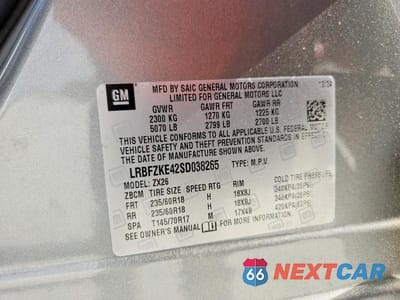 Zdjęcie 13 z 13 samochodu: 2025 BUICK ENVISION PREFERRED VIN:LRBFZKE42SD038265 - miniatura